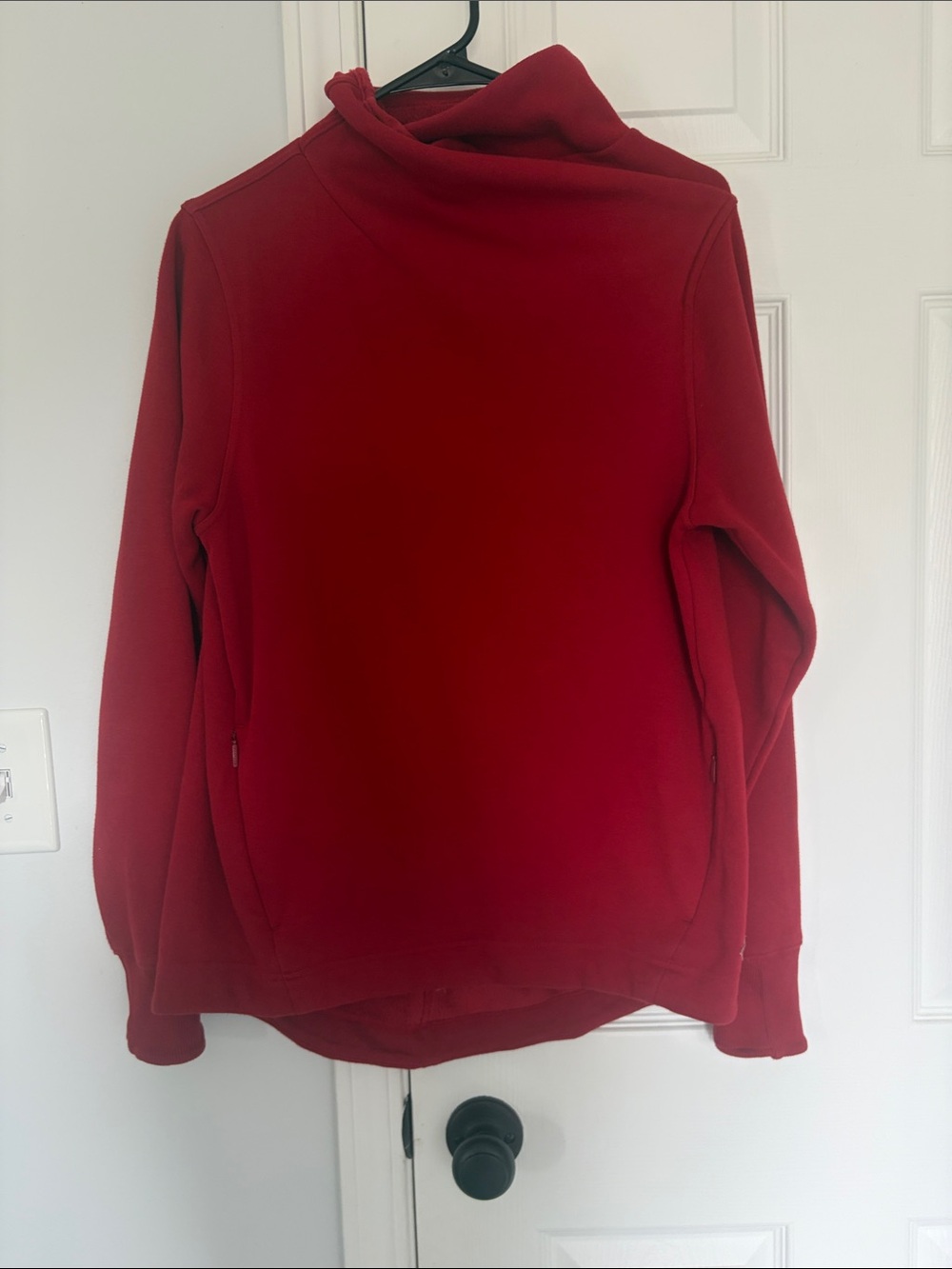 Athleta Red Funnelneck Pullover Sweater